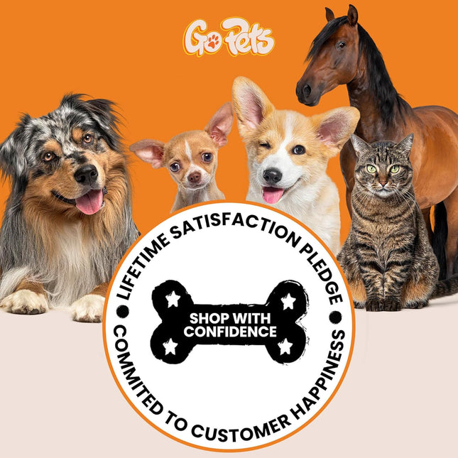 GoPets 2-in-1 Dematting Comb for Dogs, Pet Grooming Rake, Double-Sided Dog Brush for Shedding, Deshedding Brush for Cats, Undercoat Mat Dematting Tool for Long Haired Cats, Grooming Matting Hair