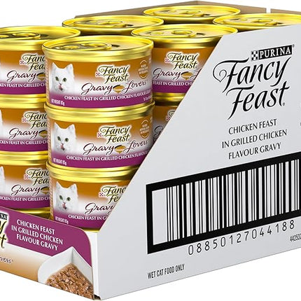 Fancy Feast Gravy Lovers Adult Wet Cat Food Grilled Chicken in Gravy 24x85g
