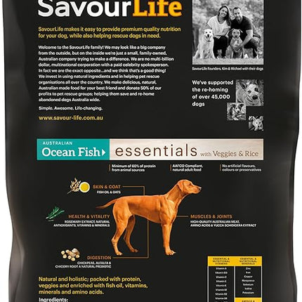 SavourLife Essentials Dog Food, Australian Ocean Fish Veggies & Rice, 3kg