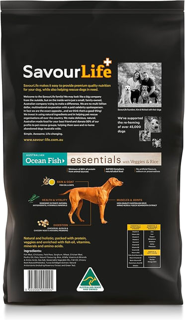 SavourLife Essentials Dog Food, Australian Ocean Fish Veggies & Rice, 3kg