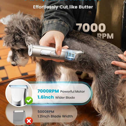 oneisall 4 in 1 Dog Grooming Kit with LCD Display