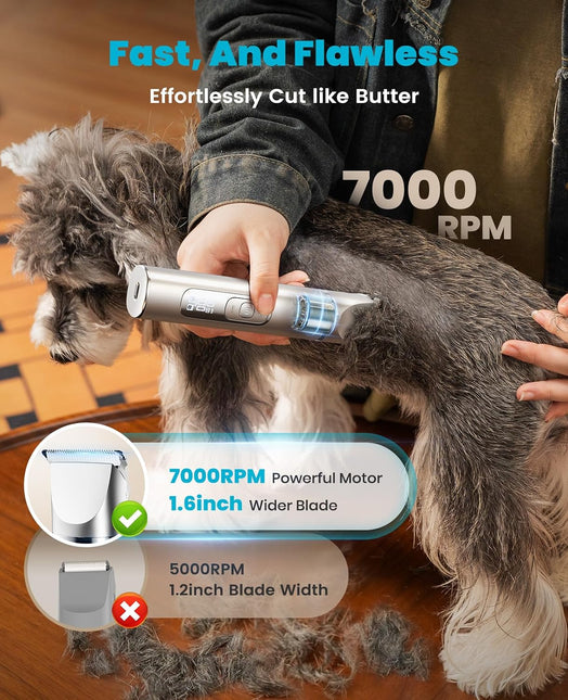 oneisall 4 in 1 Dog Grooming Kit with LCD Display