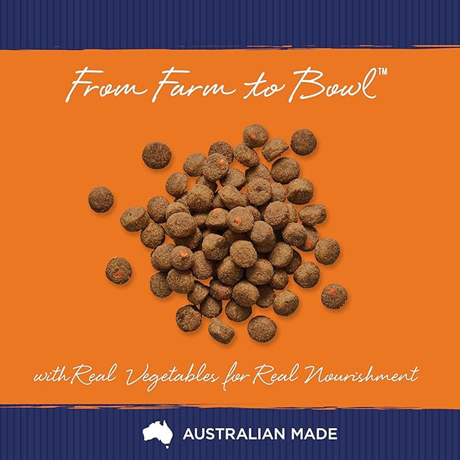 Farmer's Market Chicken and Farm Vegetables Adult Dry Dog Food 2.7kg - Made with Real Australian Meat & Vegetables for Complete Nutrition, Supports Muscle, Skin & Coat Health