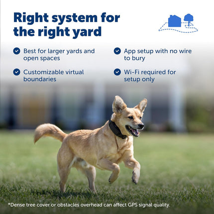 PetSafe Guardian GPS Dog Fence, 3/4 Acre+ | No Subscription, Tone, Vibration, or Static, up to 5-Day Battery, Installs in 1 Hour, Dogs 25 lbs + with, Neck 13-28 in