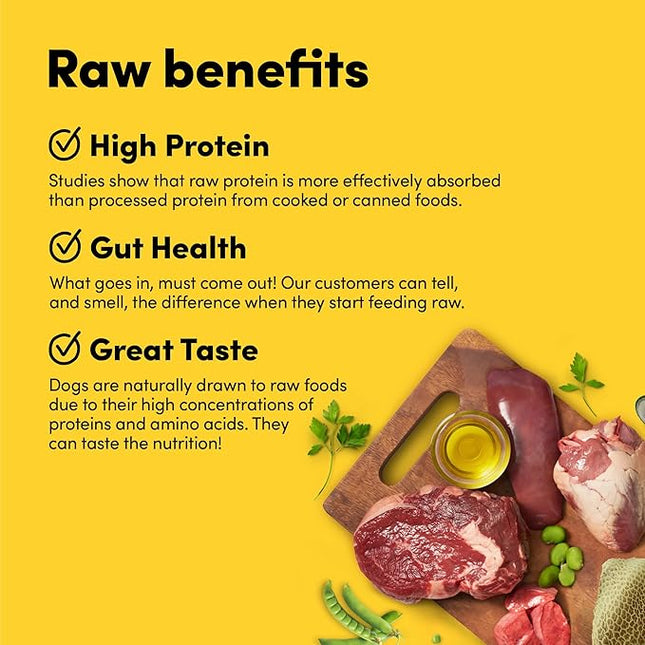 RawMix50 Dog Food Grass-Fed Beef 340g — 50% Freeze-Dried Raw, High Protein, Non-GMO, No Wheat or Corn