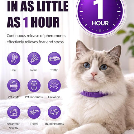 Calming Collar for Cats - Adjustable Anxiety Relief and Stress