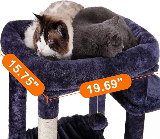 Heybly Cat Tree for Large Cats 20 lbs Heavy Duty,69 inches XXL Cat Tower