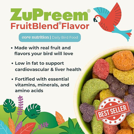 Zupreem Fruit Blend Diet for Large Birds, 3.5-Pound