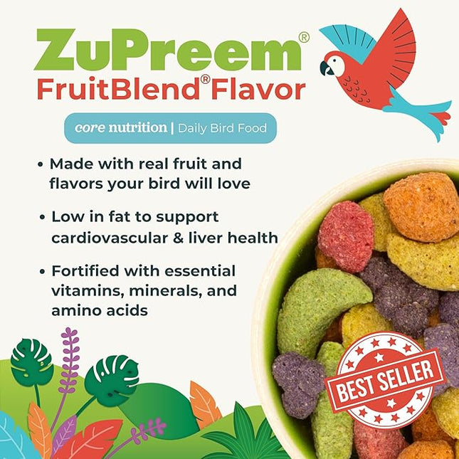 Zupreem Fruit Blend Diet for Large Birds, 3.5-Pound