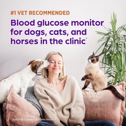 AlphaTrak3 Blood Glucose Monitoring Kit for Diabetic Dogs, Cats & Horses