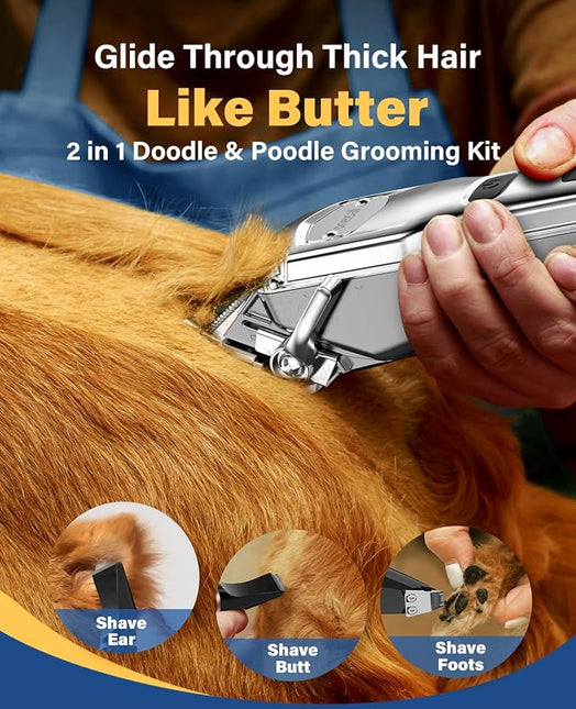 oneisall Dog Clippers Grooming Kit for Thick Coats & Heavy Duty