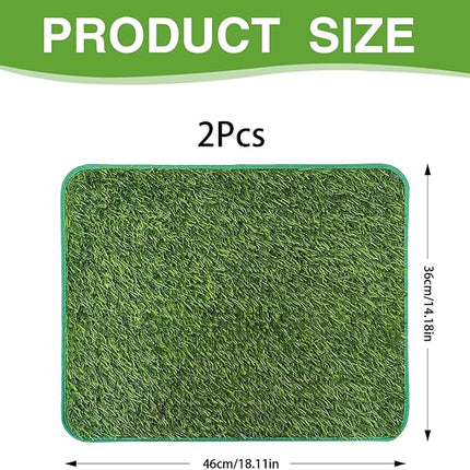 Pack of 2 Dog Toilet Balcony, Artificial Grass, Dog Toilet, Washable Puppy Toilet, Reusable Lawn Training Pee Pads, Training Mat for Small Dogs (46 x 36 cm)