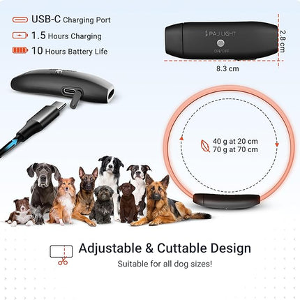 PAJ 4G Dog GPS Tracker & LED Collar Bundle, 3 Months Included - Real-Time Dog Tracking - Escape Alerts - Virtual Fence - Activity & Health Monitor - 7 Light Colors