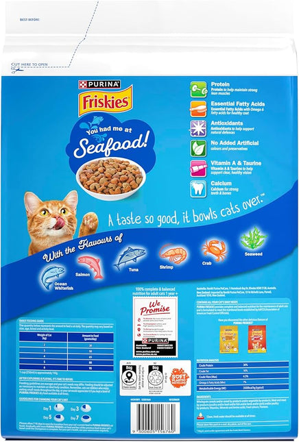 FRISKIES Adult Dry Cat Food Seafood Sensations 6kg