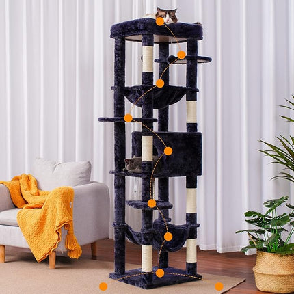 Heybly Cat Tree for Large Cats 20 lbs Heavy Duty,69 inches XXL Cat Tower