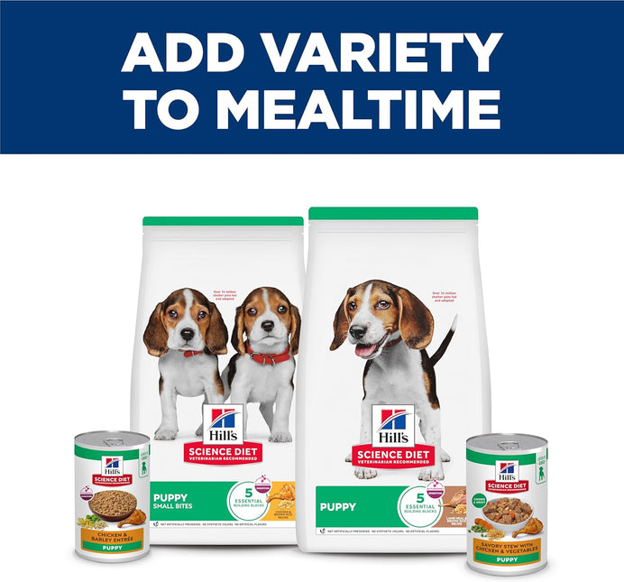 Hill's Science Diet Puppy Wet Dog Food, Savory Stew with Chicken and Vegetables, 363g, 12 Pack, Canned Dog Food