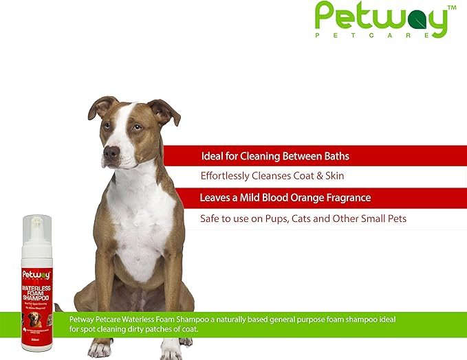Petway Petcare Waterless Foam Shampoo For Dogs And Cats, 200ml