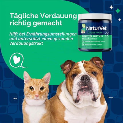 Naturvet Digestive Enzymes and Probiotics, 113 g