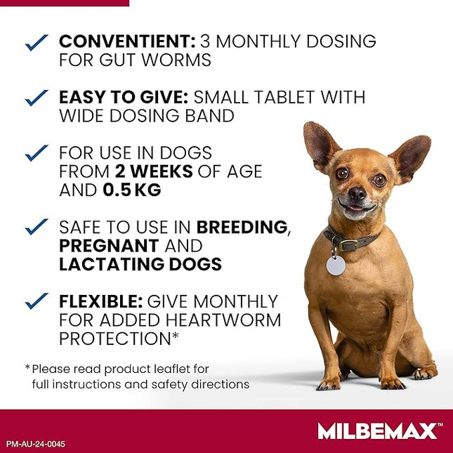 Milbemax All Wormer 2 Tablets for Dogs, 2 count