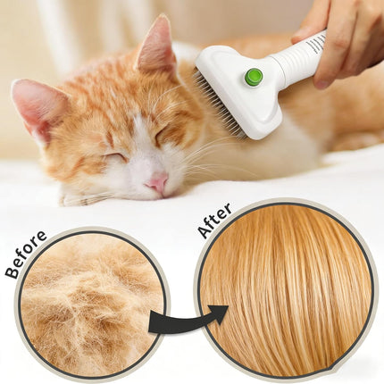 Dog Grooming Dryer, Pet Hair Dryer with Slicker Brush 2-in-1 for Dogs and Cats, Lightweight, Quiet, Adjustable Temp Perfect for Small to Medium Pets