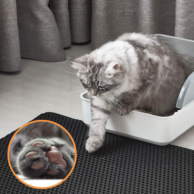 Ycozy Cat Litter Mat 60 X 40cm Kitty Litter Trapping Mat for Litter Box