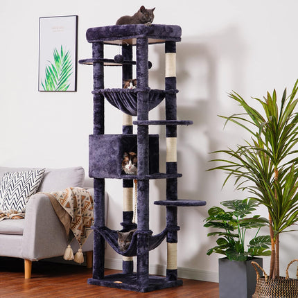 Heybly Cat Tree for Large Cats 20 lbs Heavy Duty,69 inches XXL Cat Tower