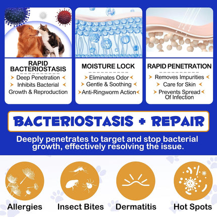 Pet Hydrocortisone Spray for Dogs & Cats 120ml, Natural