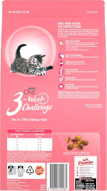 4+ PURINA ONE Kitten Dry Cat Food Immune Defence Plus+ Chicken 1.4kg