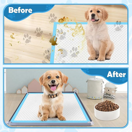 Dog Pee Pad Holder, Dog Potty Tray Silicone Puppy Pad Holder Tray Fits for 24" x 24"