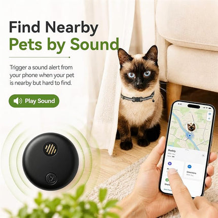 Dog Tracker, GPS Tracker for Dogs with Real-Time Location Tracking, No Monthly Fee or SIM, IP68 , iOS Only (Black)