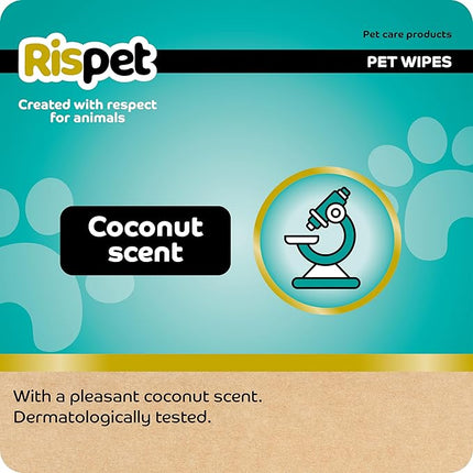 54 x Extra Large Extra Large Coconut Keratin Cleaning Wipes for Dogs, Cats and Pets