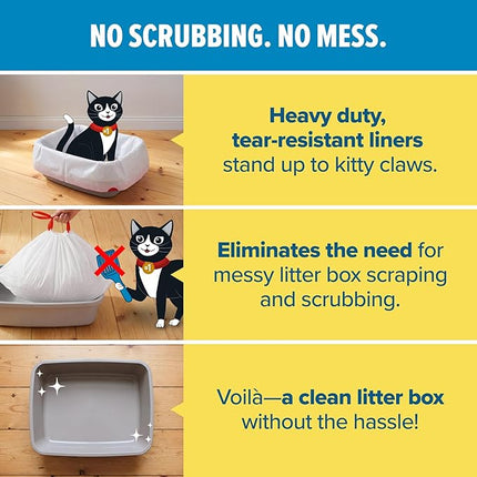 JONNY CAT Heavy Duty Litter Box Liners, Jumbo 15 Count (C00150)