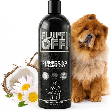 Fluff Off! by Girl with The Dogs Natural Deshedding Dog & Cat Shampoo 8Wks+