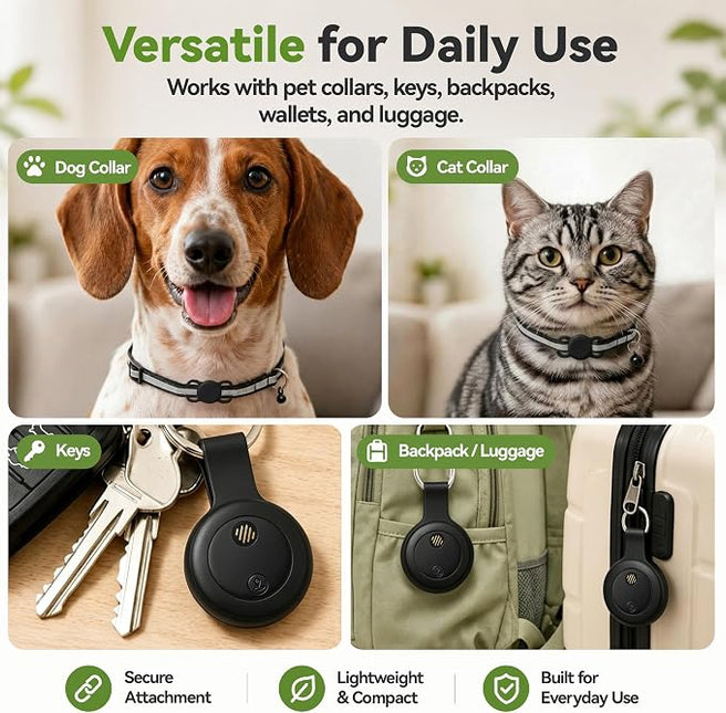 Dog Tracker, GPS Tracker for Dogs with Real-Time Location Tracking, No Monthly Fee or SIM, IP68 , iOS Only (Black)