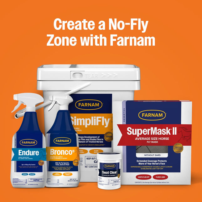 Farnam Endure Fly Spray for Horses, Long-Lasting Fly Repellent, 32 oz Spray
