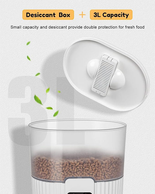 XVersion 3L Automatic Dog Feeders with APP & WiFi Pet Food Dispenser for Cat & Dog