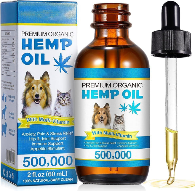 Oimmal Oil for Dogs & Cats 60ML,Pet Oil for Pain,Skin,Arthritis Pain,Pain Relief,Calming,Omega