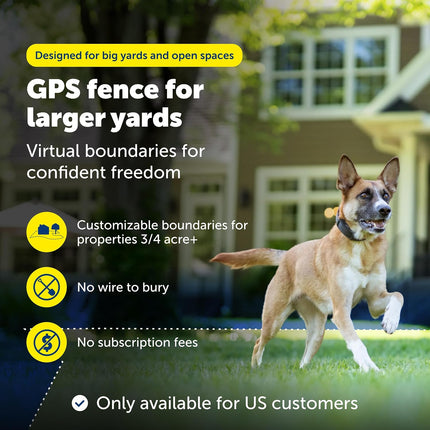 PetSafe Guardian GPS Dog Fence, 3/4 Acre+ | No Subscription, Tone, Vibration, or Static, up to 5-Day Battery, Installs in 1 Hour, Dogs 25 lbs + with, Neck 13-28 in