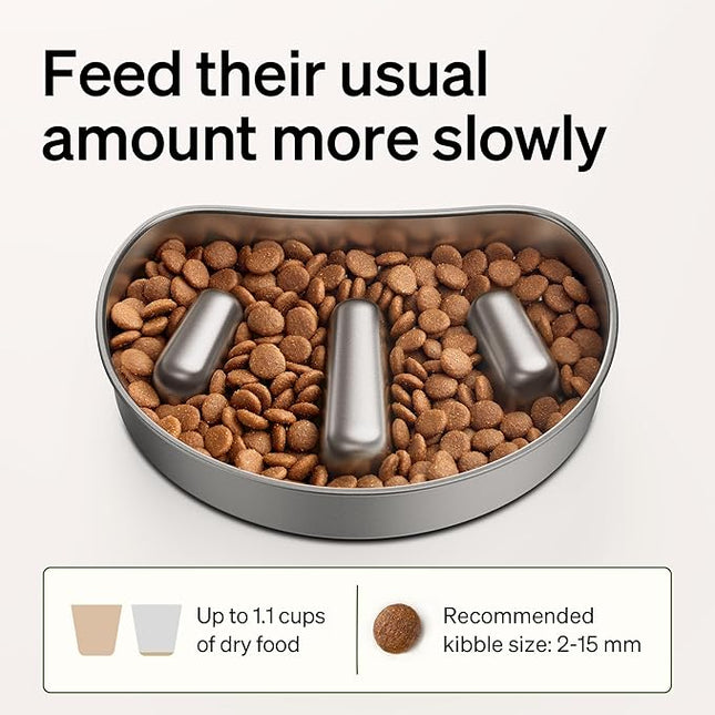 PETLIBRO Dog Cat Slow Feeder - 304 Stainless Steel Replacement Bowl - Made for Granary Smart Camera Feeder Single Bowl Version