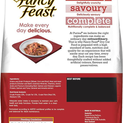 FANCY FEAST Adult Dry Cat Food Beef, Salmon and Cheese 1.4kg