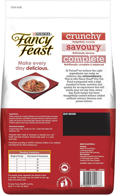 FANCY FEAST Adult Dry Cat Food Beef, Salmon and Cheese 1.4kg
