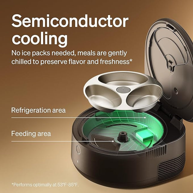 PETLIBRO Automatic Wet Food Cat Feeder, Refrigerated Auto Cat Feeder with Stainless Steel Bowl & Semiconductor Cooling, Fresh Meals for 3 Days, Wi-Fi App-Controlled Pet Food Dispenser, Easy to Clean
