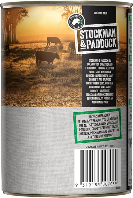 Stockman & Paddock Adult Wet Dog Food, Beef 6x1.2Kg
