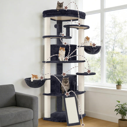 Corner Cat Tree, All Sisal Multi-Cat Scratching Posts
