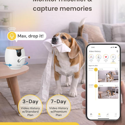 Furbo Mini 360° 2K Pet Camera for Dog & cat (2025 New) + AI Nanny,(Subscription Required)