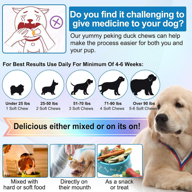 Allergy Relief Immune Chews for Dogs | Peking Duck Flavour | 150 Soft Chews