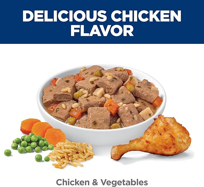 Hill's Science Diet Puppy Wet Dog Food, Savory Stew with Chicken and Vegetables, 363g, 12 Pack, Canned Dog Food