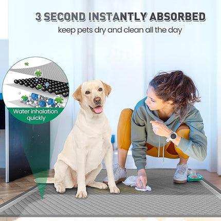 Activated Charcoal Pee Pad for Dogs 36" x 36", 32 Count，Extra Large, Super Absorbent, Leakproof and Odor Resistant