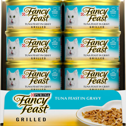 Fancy Feast Grilled Adult Wet Cat Food Grilled Tuna Feast in Gravy 24x85g