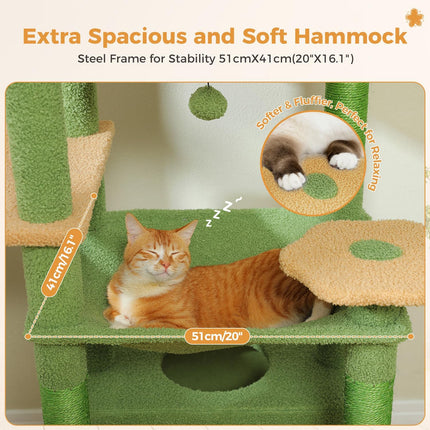 Pawz Road Cat Tree with Sisal-Covered Scratching Posts and Pads